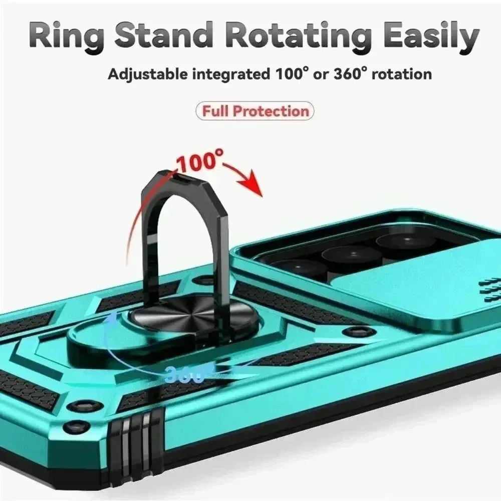 M MAIKEZI Ring Stand Case For Samsung Galaxy‎ S24 Screen Protector Camera Cover